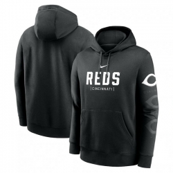 Mens Nike Black Cincinnati Reds Fashion Club Pullover Hoodie