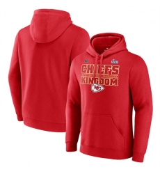 Men Kansas City Chiefs Red 2022 AFC Champions Team Slogan Pullover Hoodie