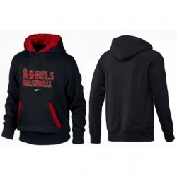 MLB Men Nike Los Angeles Angels of Anaheim Pullover Hoodie BlackRed