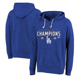 Men Los Angeles Dodgers 2020 World Series Champions Locker Room Pullover Hoodie Royal