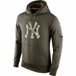 MLB Men New York Yankees Nike Olive Salute To Service KO Performance Hoodie