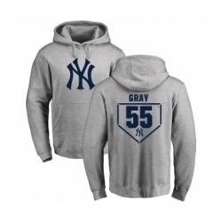 Men MLB Nike New York Yankees 55 Sonny Gray Gray RBI Pullover Hoodie