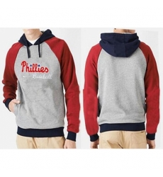 MLB Men Nike Philadelphia Phillies Pullover Hoodie GreyRed