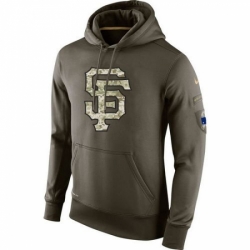 MLB Men San Francisco Giants Nike Olive Salute To Service KO Performance Hoodie