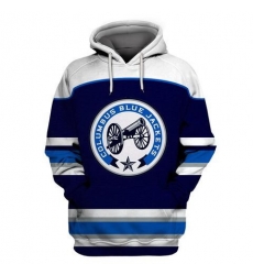 Men Columbus Blue Jackets Blue All Stitched Hooded Sweatshirt