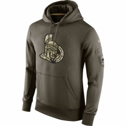 NHL Mens Ottawa Senators Nike Olive Salute To Service KO Performance Hoodie