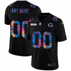 Men Women Youth Toddler Chicago Bears Custom Men Nike Multi Color Black 2020 NFL Crucial Catch Vapor Untouchable Limited Jersey