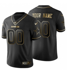 Men Women Youth Toddler Dallas Cowboys Custom Men Nike Black Golden Limited NFL 100 Jersey