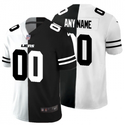 Men Women Youth Toddler Detroit Lions Custom Men Black V White Peace Split Nike Vapor Untouchable Limited NFL Jersey