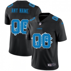 Men Women Youth Toddler Detroit Lions Custom Men Nike Team Logo Dual Overlap Limited NFL Jerseyey Black