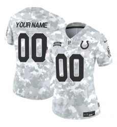 Women Indianapolis Colts Active Player Custom 2024 F U S E Arctic Camo Salute To Service Limited Stitched Jersey