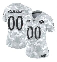 Women Los Angeles Rams Active Player Custom 2024 F U S E Arctic Camo Salute To Service Limited Stitched Football Jersey