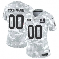 Women New York Giants Active Player Custom 2024 F U S E Arctic Camo Salute To Service Limited Stitched Football Jersey