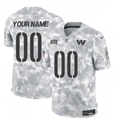 Men Washington Commanders Active Player Custom 2024 F U S E Arctic Camo Salute To Service Limited Stitched Football Jersey