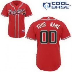 Men Women Youth All Size Atlanta Braves Cool Base Custom Jerseys Red