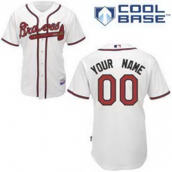 Men Women Youth All Size Atlanta Braves Cool Base Custom Jerseys White