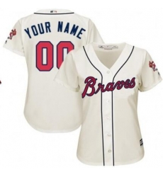 Men Women Youth All Size Atlanta Braves Cool Base Custom Jerseys White II