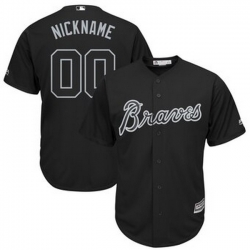 Men Women Youth Toddler All Size Atlanta Braves Majestic 2019 Players Weekend Cool Base Roster Custom Black Jersey