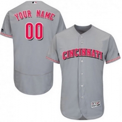 Men Women Youth All Size Cincinnati Reds Custom Flex Base Jersey Grey