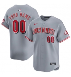 Men Women youth Cincinnati Reds Active Player Custom Grey Away Limited Stitched Baseball Jersey