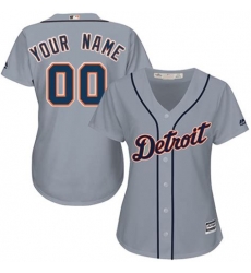 Men Women Youth All Size Detroit Tigers Majestic Grey Cool Base Custom Jersey