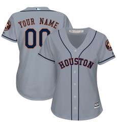 Men Women Youth All Size Houston Astros Custom Cool Base Jersey Grey