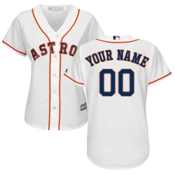 Men Women Youth All Size Houston Astros Custom Cool Base Jersey White