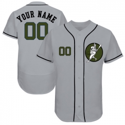 Men Women Youth Toddler All Size Houston Astros Gray Customized Green Logo Flexbase New Design Jersey