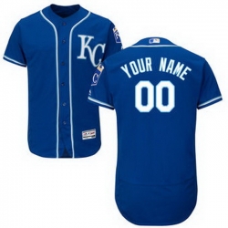 Men Women Youth All Size Kansas City Royals Majestic Road Flex Base Custom Jersey Dark Blue