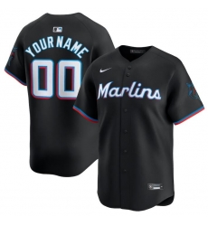 Men Women youth Miami Marlins Active Player Custom Black 2024 Alternate Limited Stitched Baseball Jersey