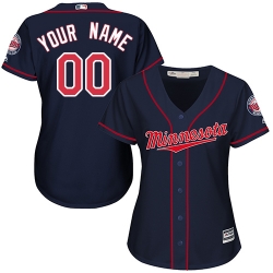 Men Women Youth All Size Minnesota Twins Custom Cool Base MLB jersey Navy