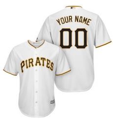 Men Women Youth All Size Pittsburgh Pirates Majestic White Cool Base Custom Jersey 3