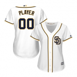 Men Women Youth All Size San Diego Padres Custom Cool Base White Jersey I