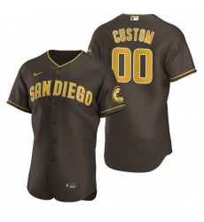 Men Women Youth Toddler All Size San Diego Padres Custom Nike Brown Stitched MLB Flex Base Jersey