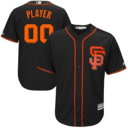 Men Women Youth All Size San Francisco Giants Majestic Black Alternate 2017 Cool Base Custom Jersey 3