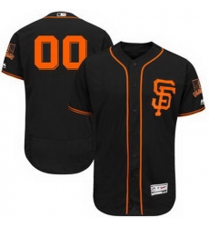 Men Women Youth All Size San Francisco Giants Majestic Black Alternate 2017 Flex Base Authentic Collection Custom Jersey