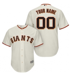 Men Women Youth All Size San Francisco Giants Majestic Cream Cool Base Custom Jersey 3