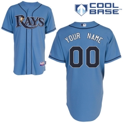 Men Women Youth All Size Tampa Tampa Bay Rays Light Blue Customized Cool Base Jersey 3