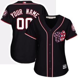 Men Women Youth All Size Washington Nationals Cool Base Custom Jersey Navy Blue