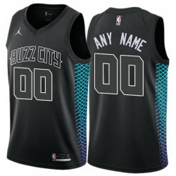 Men Women Youth Toddler All Size Customized Nike Jordan Charlotte Hornets City Edition Authentic Men Women Youth Toddler All Size Black NBA Jersey