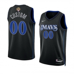 Men Dallas Mavericks Active Player Custom Black 2024 Finals City Edition Stitched Basketball Jersey