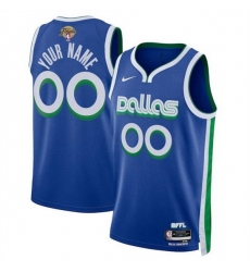 Men Dallas Mavericks Active Player Custom Blue 2024 Finals City Edition Stitched Basketball Jersey