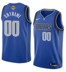 Men Dallas Mavericks Active Player Custom Blue 2024 Finals Icon Edition Stitched Basketball Jersey