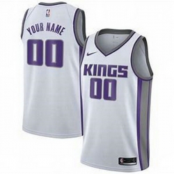 Men Women Youth Toddler All Size Sacramento Kings Nike White Swingman Custom Icon Edition Jersey