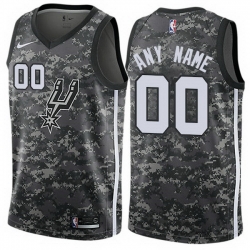 Men Women Youth Toddler All Size Nike San Antonio Spurs Customized Authentic Camo NBA City Edition Jersey