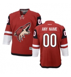 Men Women Youth Toddler NHL Red Jersey - Customized Reebok Arizona Coyotes Third