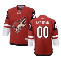 Men Women Youth Toddler NHL Red Jersey - Customized Reebok Arizona Coyotes Third