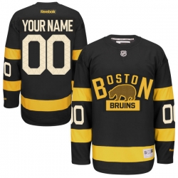 Men Women Youth Toddler Youth Black Jersey - Customized Reebok Boston Bruins Winter Classic