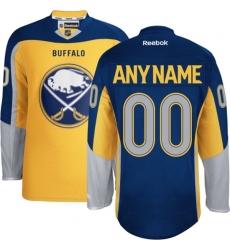 Men Women Youth Toddler Youth Gold Jersey - Customized Reebok Buffalo Sabres Third