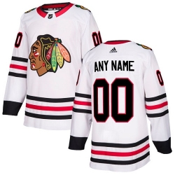 Men Women Youth Toddler Youth White Jersey - Customized Adidas Chicago Blackhawks Away